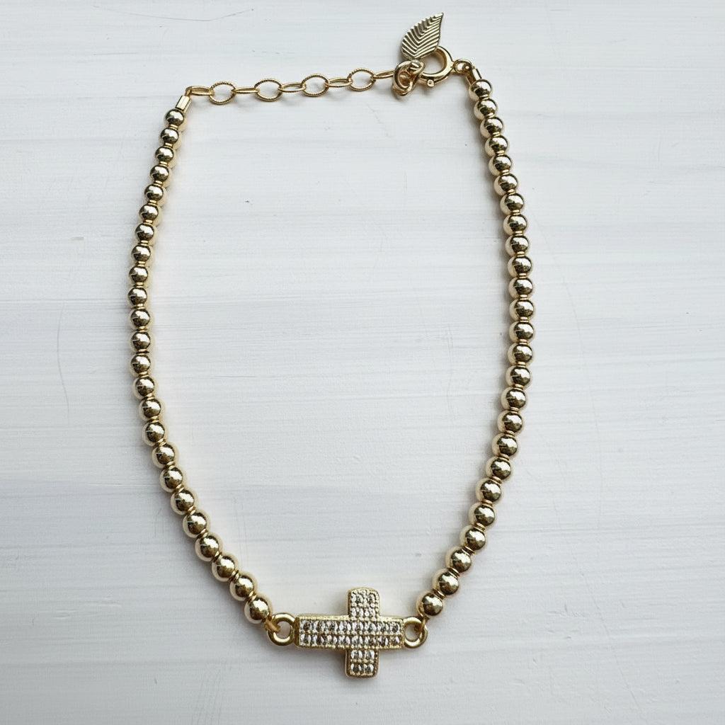 Cubic Zirconia Cross Bracelet