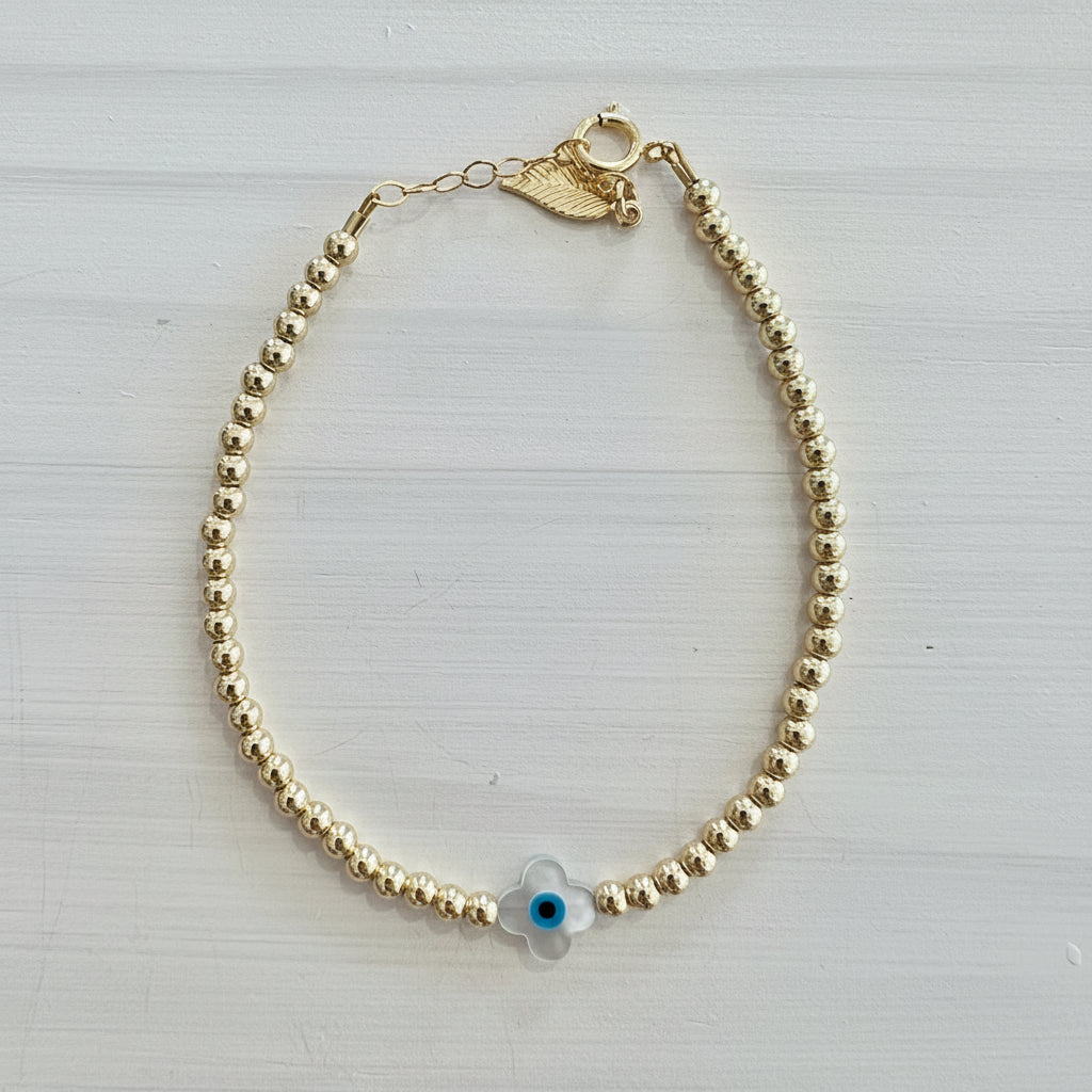 Clover Evil Eye Bracelet