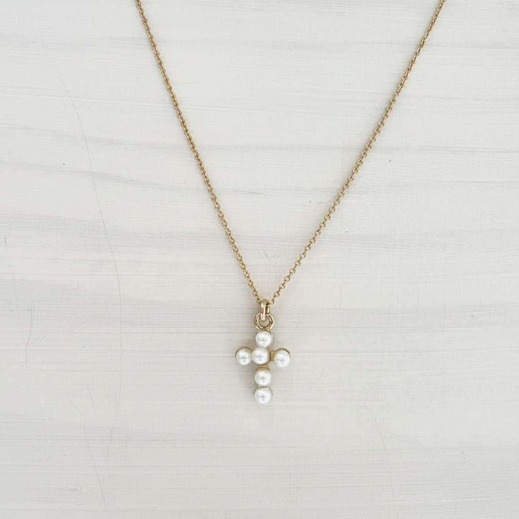 Pearl Cross Necklace