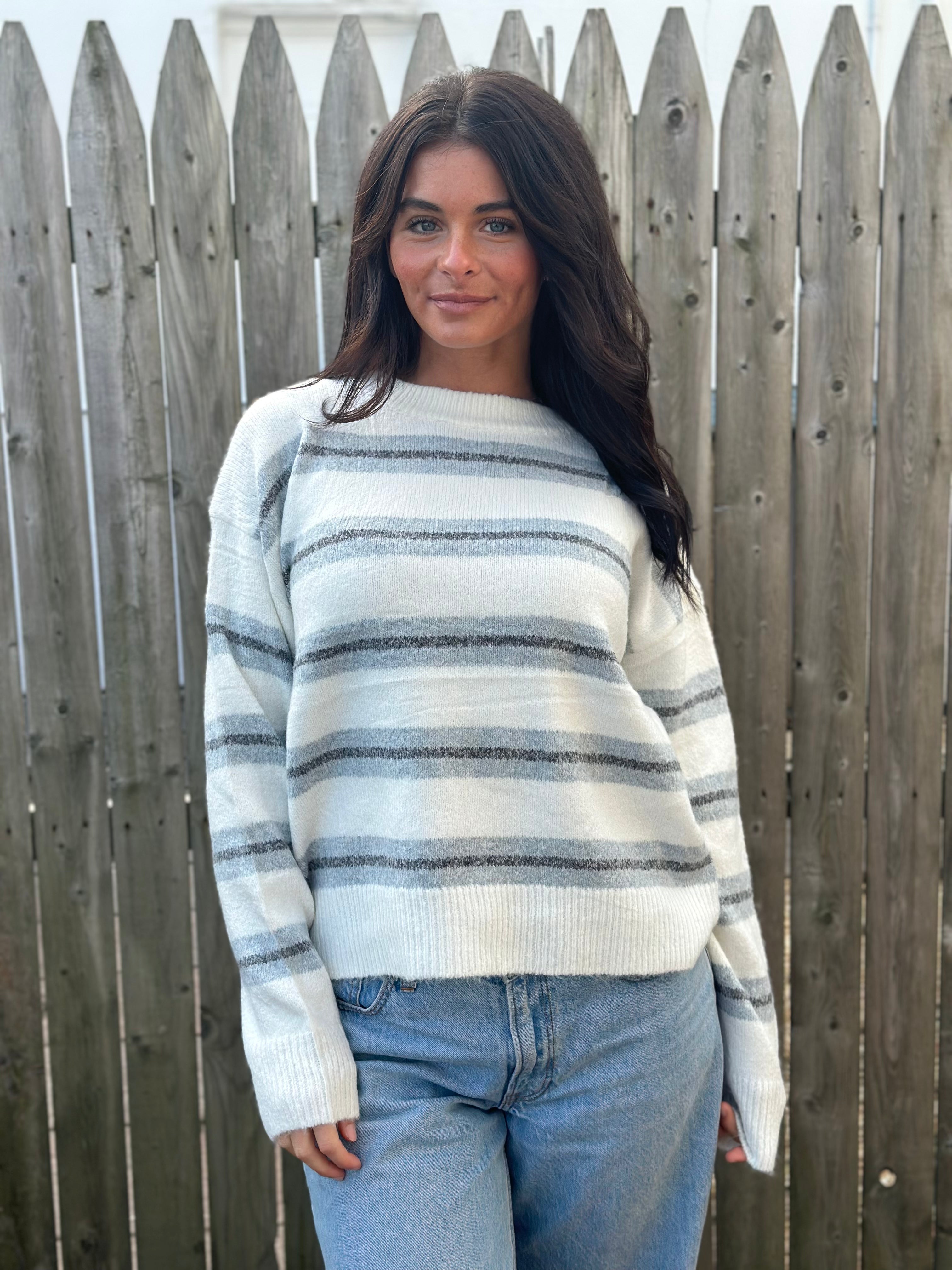 Stripe Crewneck Sweater