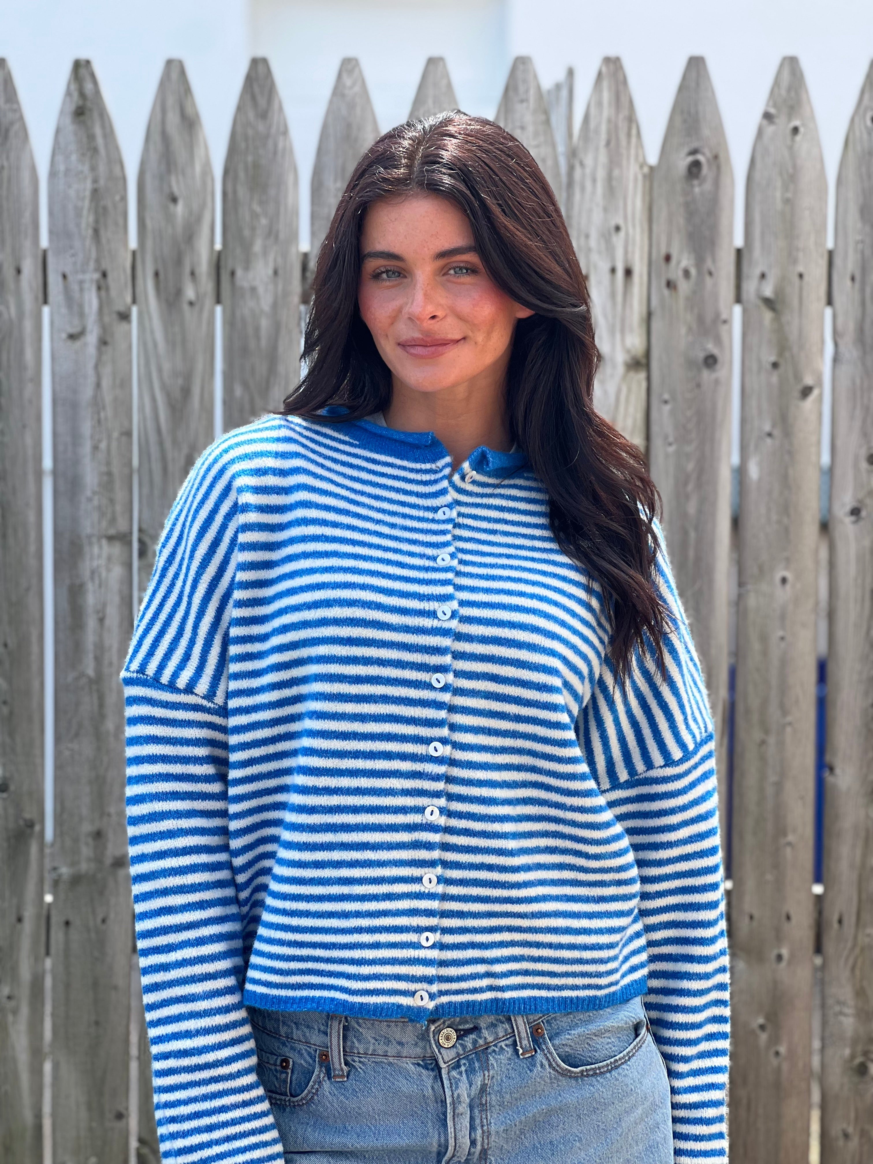 Thin Striped Cardigan