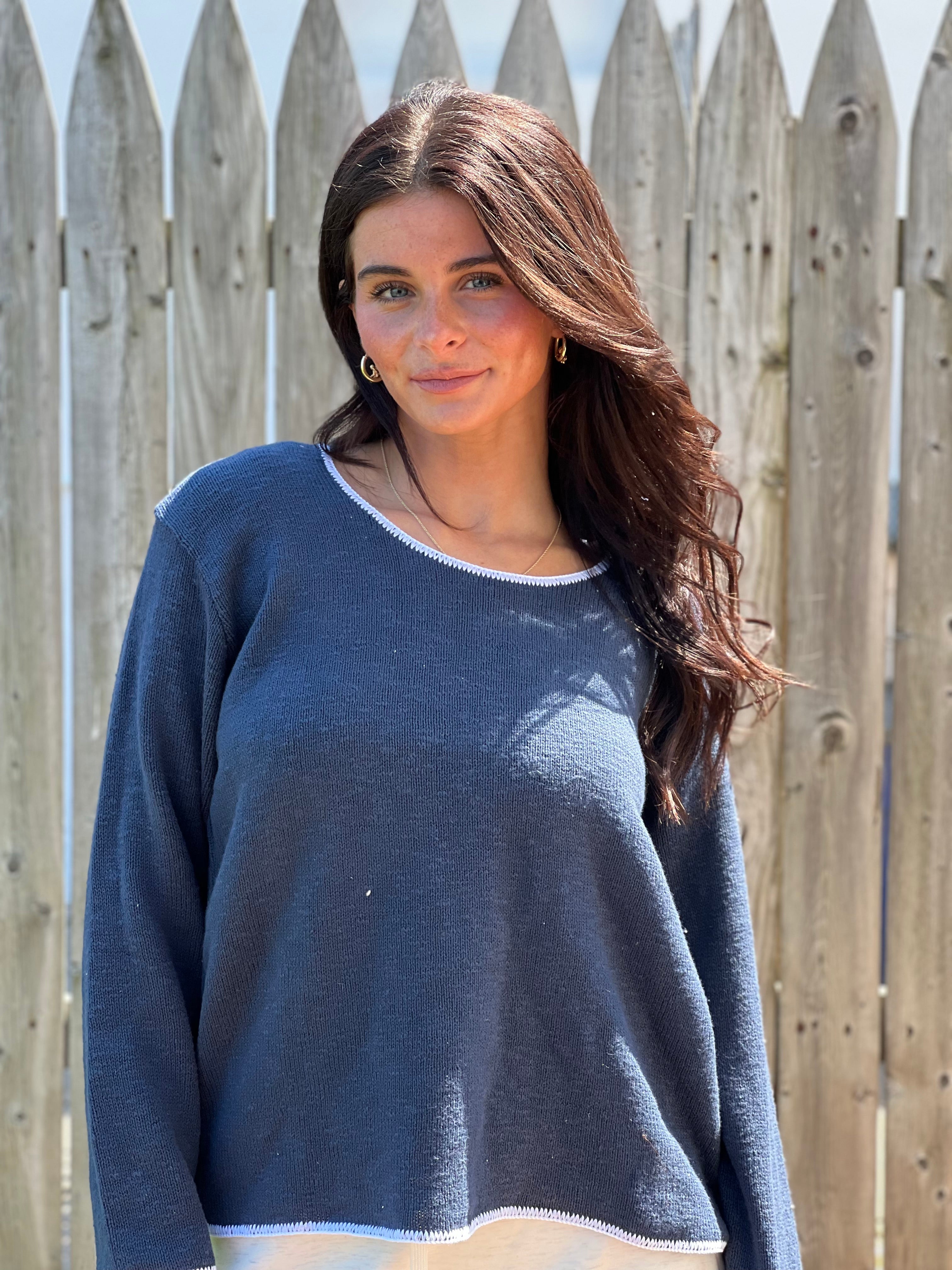 Contrast Stitch Sweater