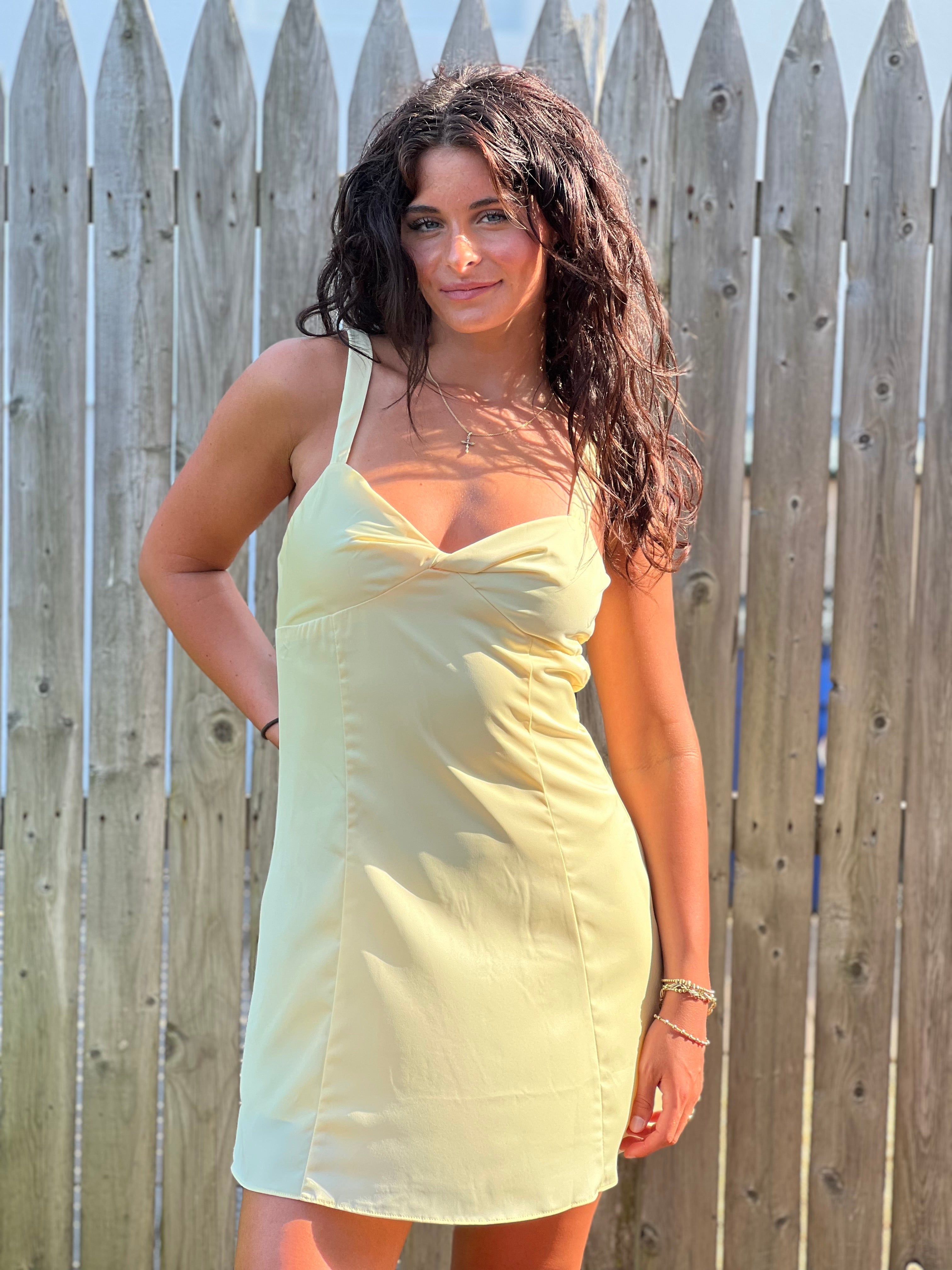 Satin Tie Back Dress