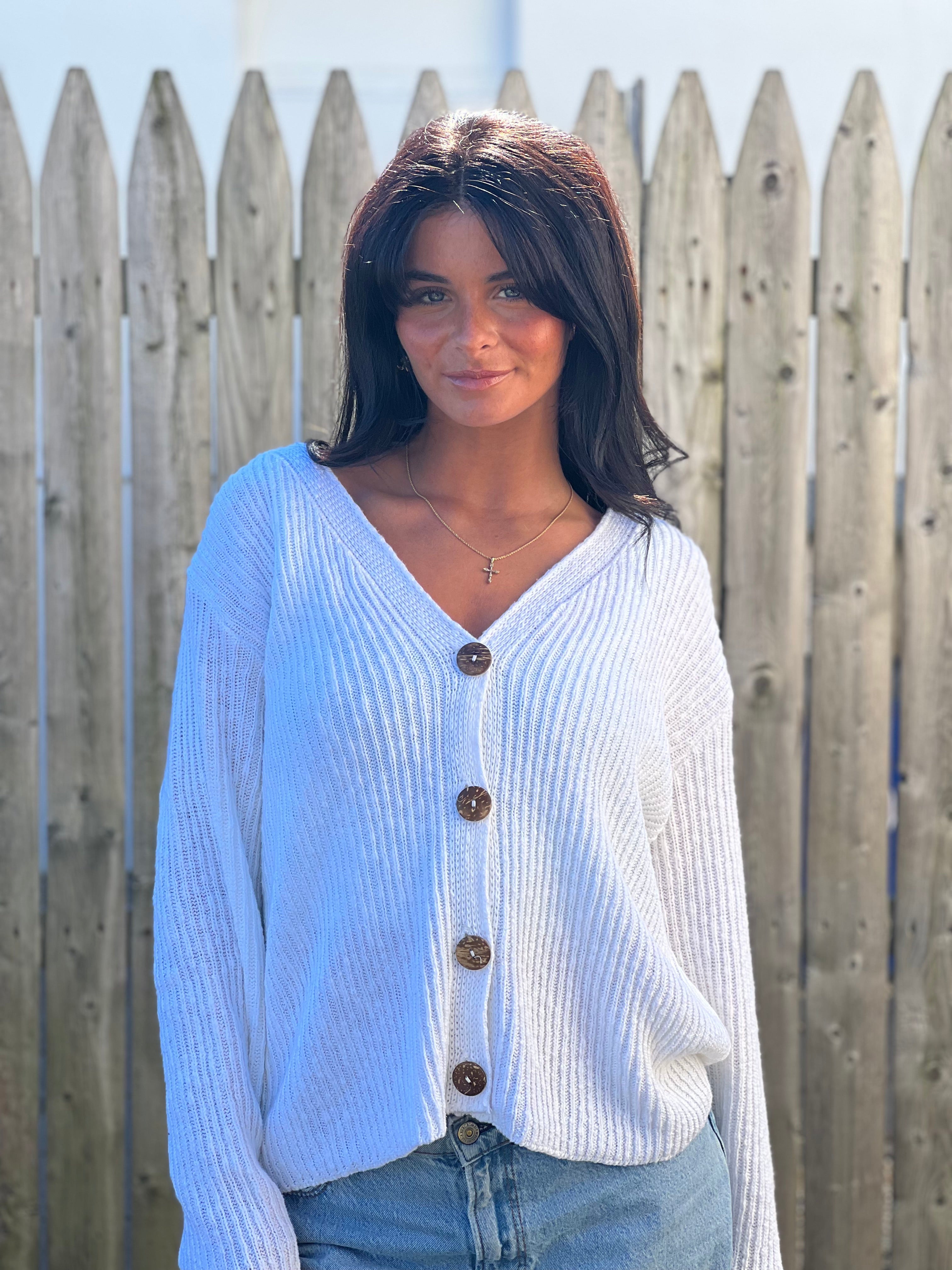 Rib Button Cardigan