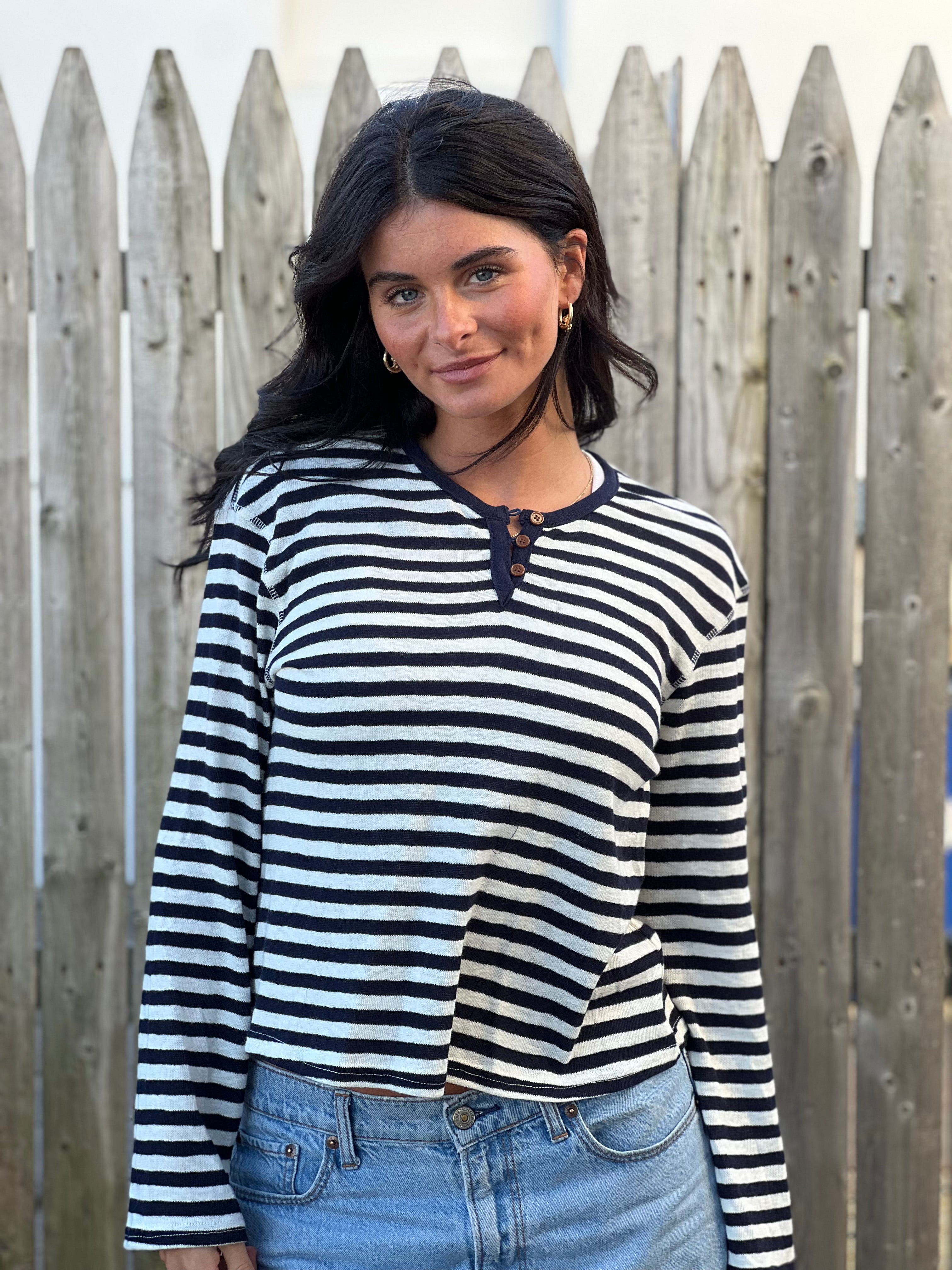 Stripe Long Sleeve Top