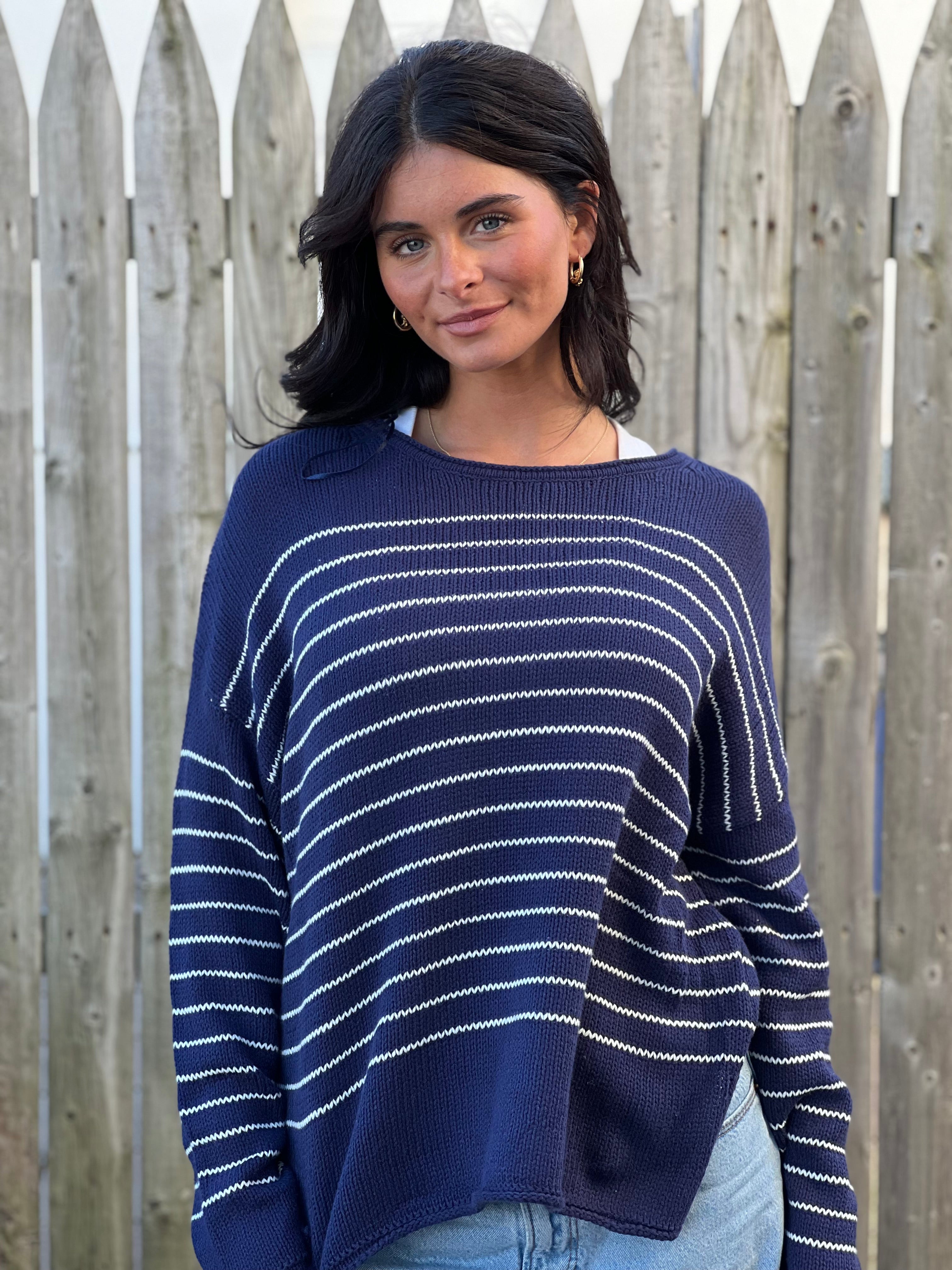 Pinstripe Sweater