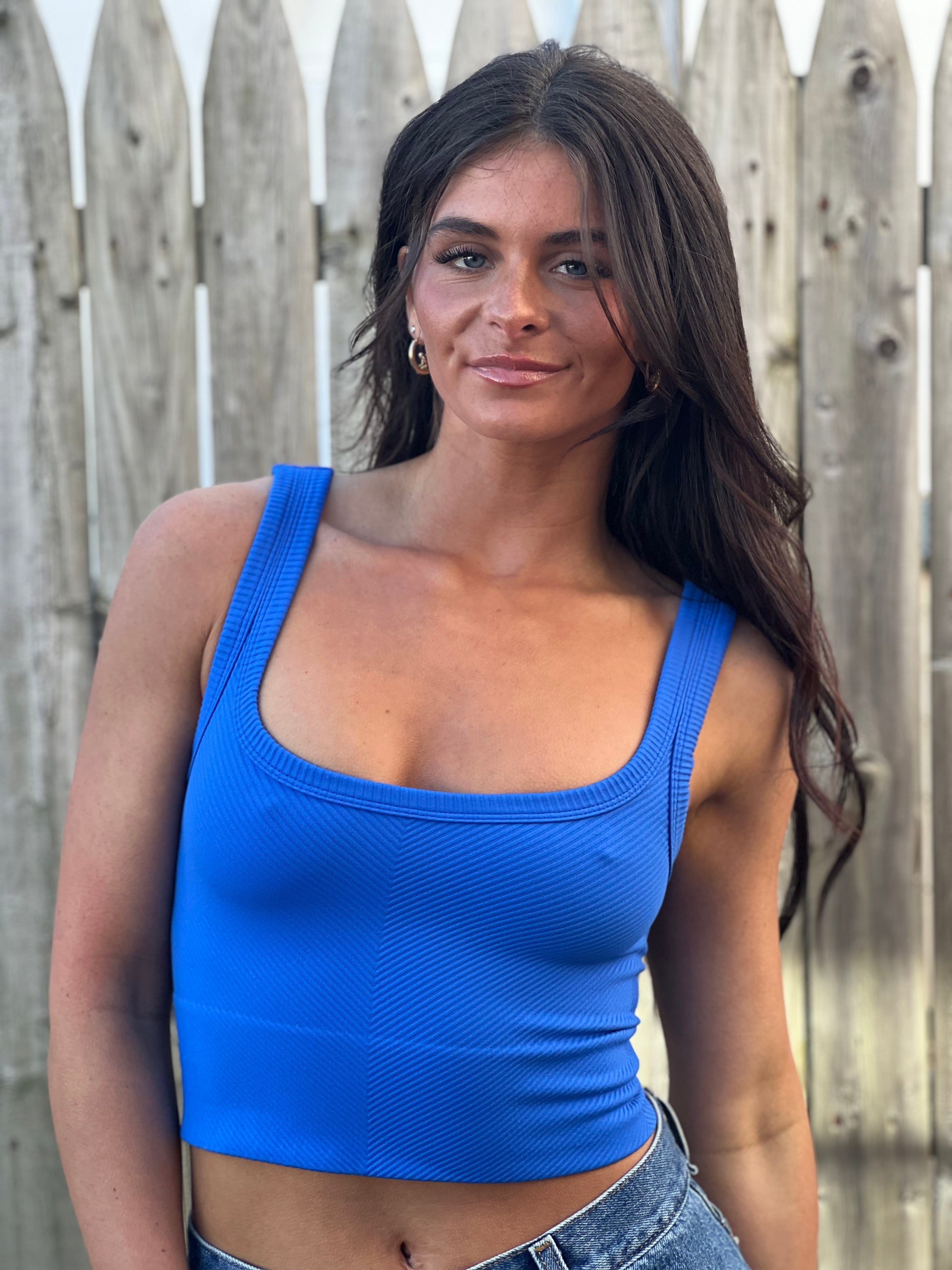 Chevron Rib Crop Tank