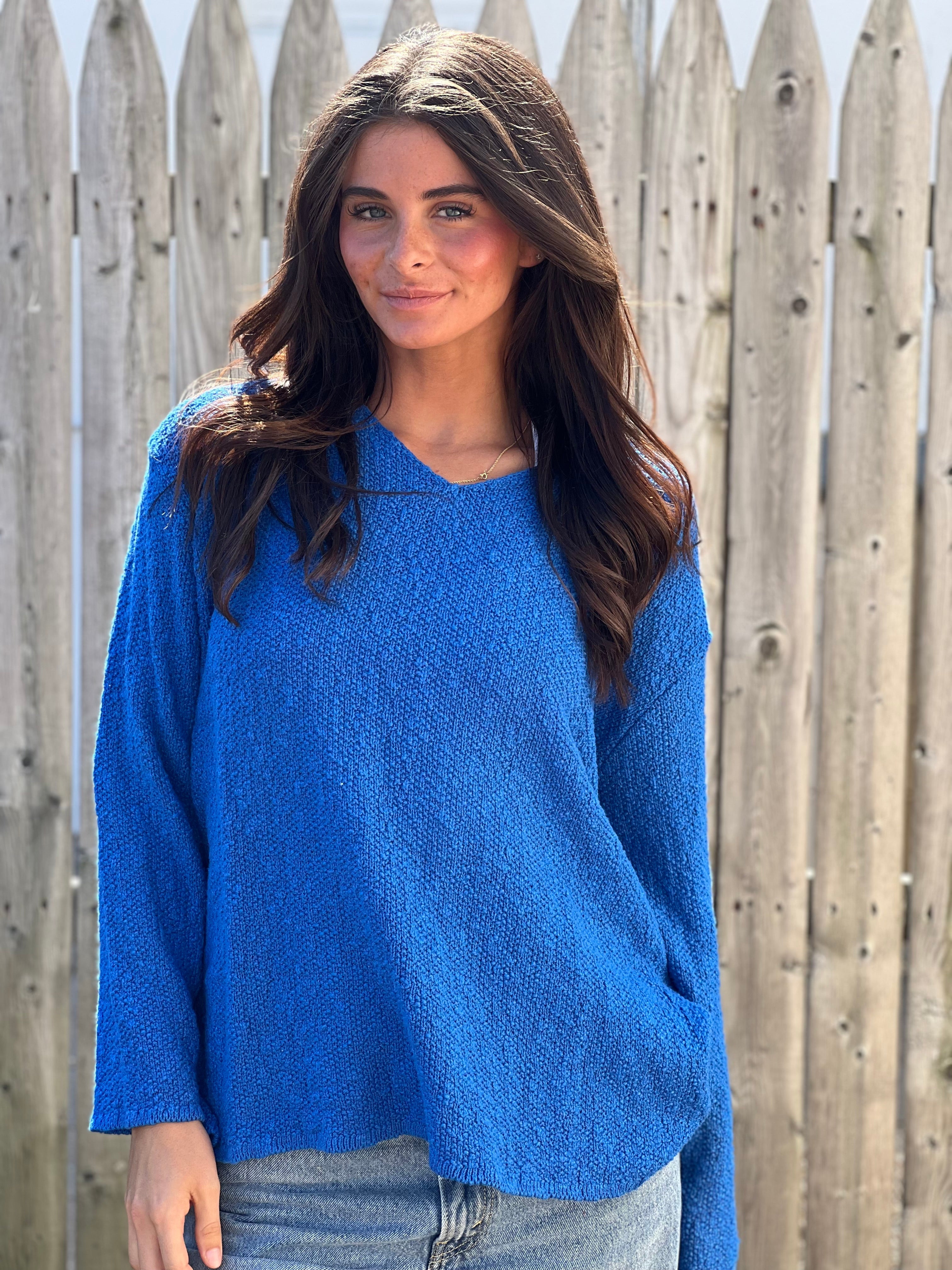 V-Neck Seed Stitch Sweater