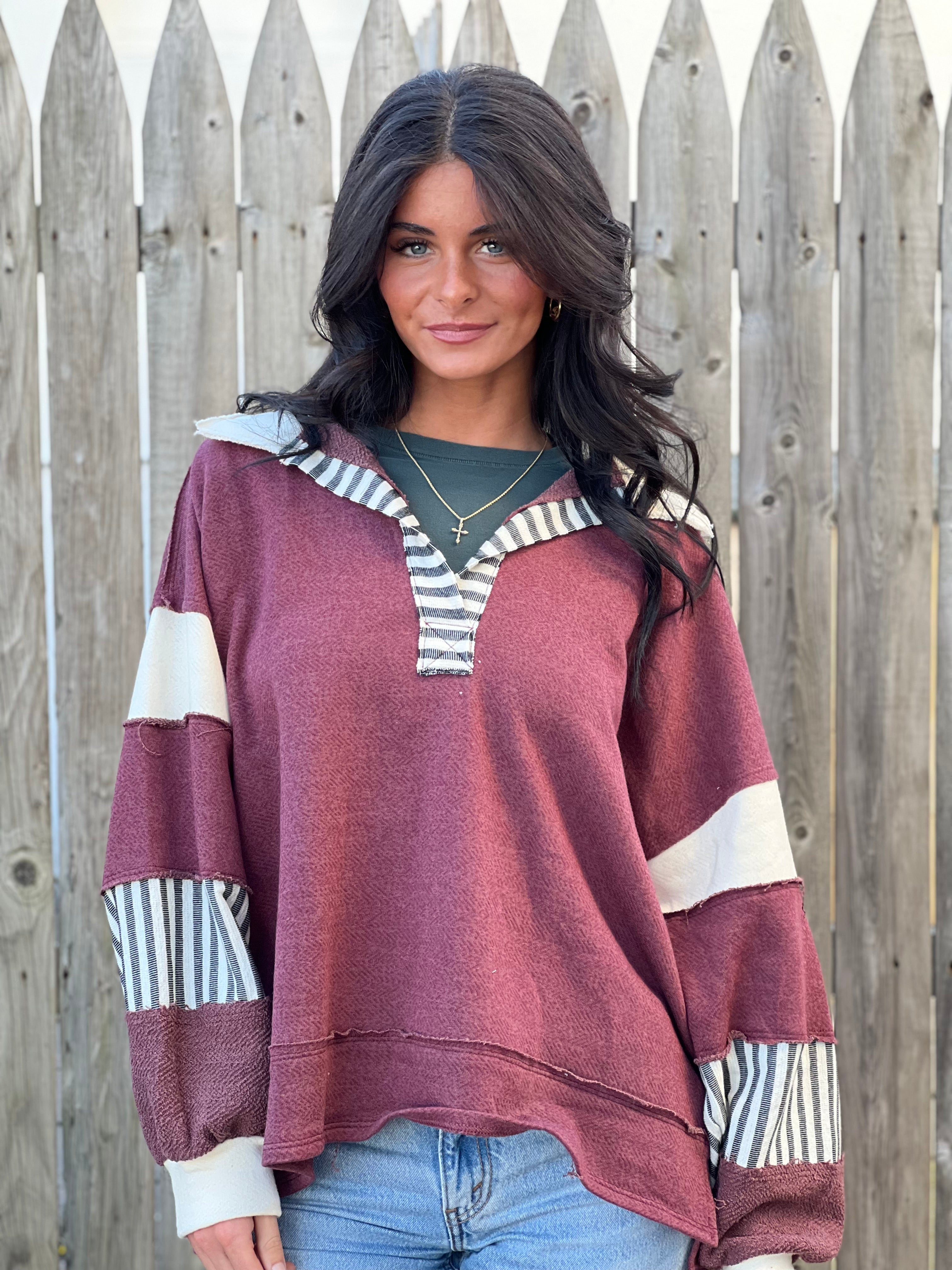 Colorblock Long Sleeve Top