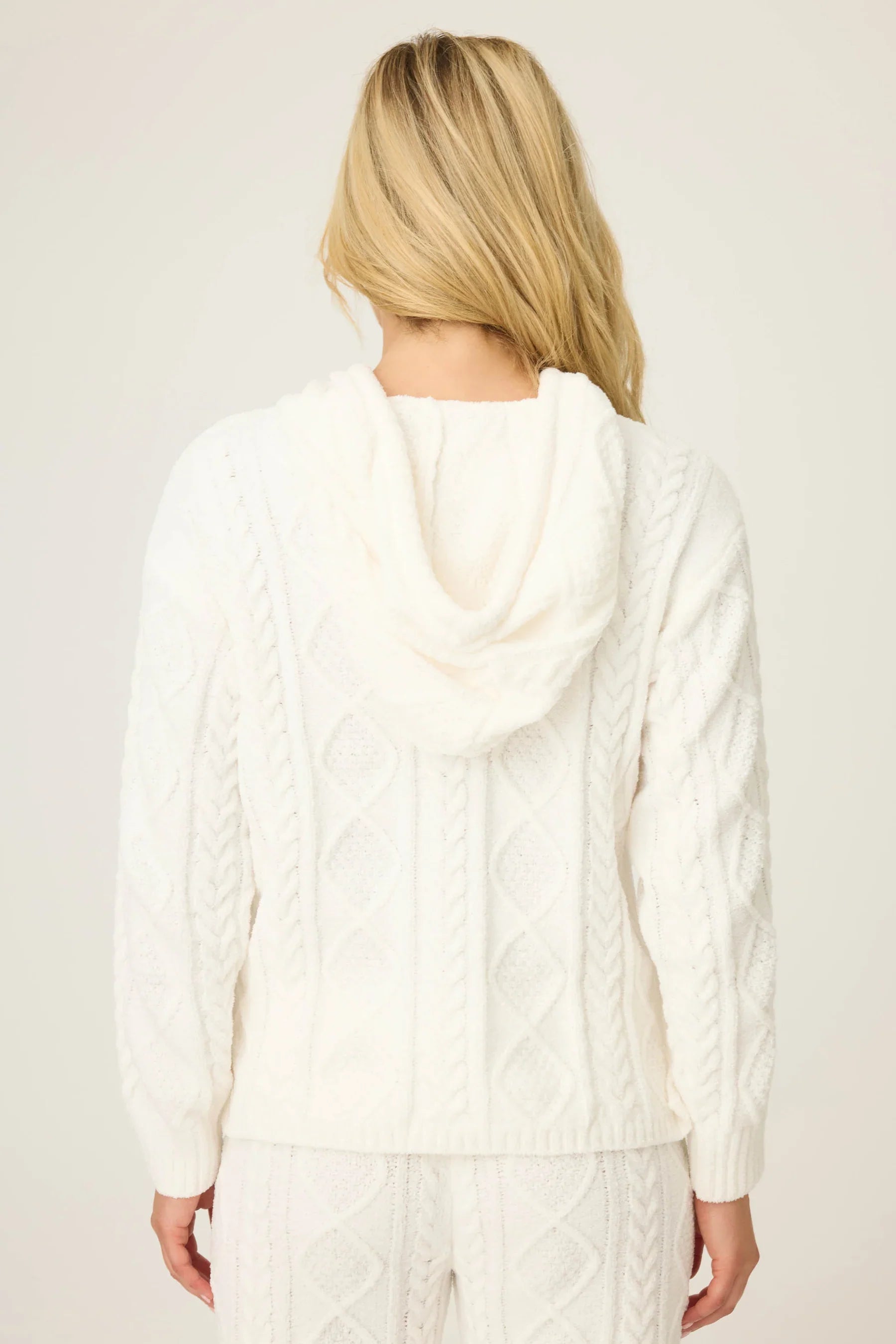 PJ Salvage Chenille Cable Knit Hoodie